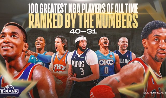 美媒评选历史百大球星40-31：现役两人上榜，威少第38