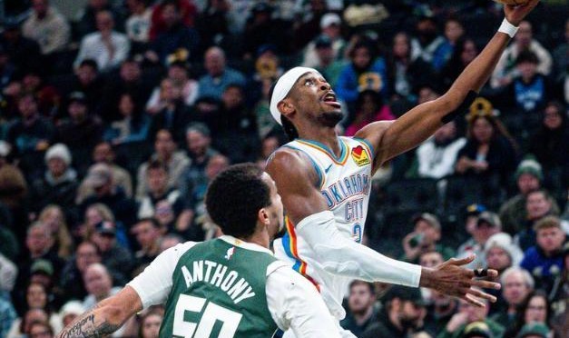 电竞比分-亚历山大40+7+11，字母空砍准三双，残阵雷霆20分大胜雄鹿创历史